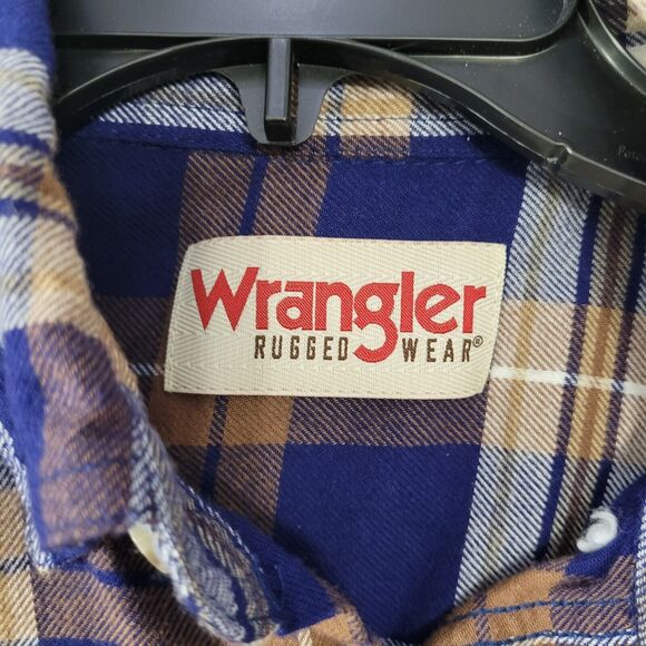 Wrangler Button- Up Western Tallman Flannel Lined Shirt Mens LT Large Tall - Picture 4 of 8